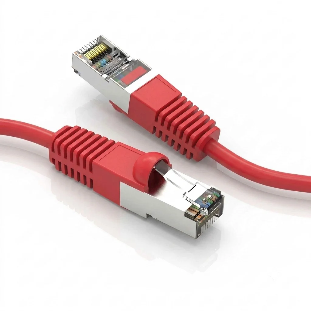12ft Cat5e FTP Shielded Ethernet Cable Red